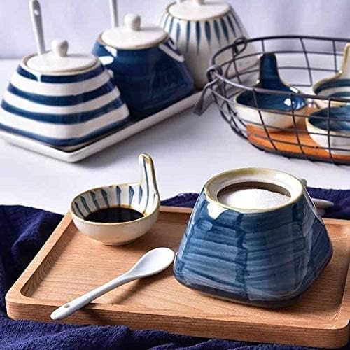 スパイスボトル 日本のファッション陶器 スパイスジャー 調味料缶 シュガーボウル 塩 調味料 ハーブ スパイス蓋 調味料ボックス