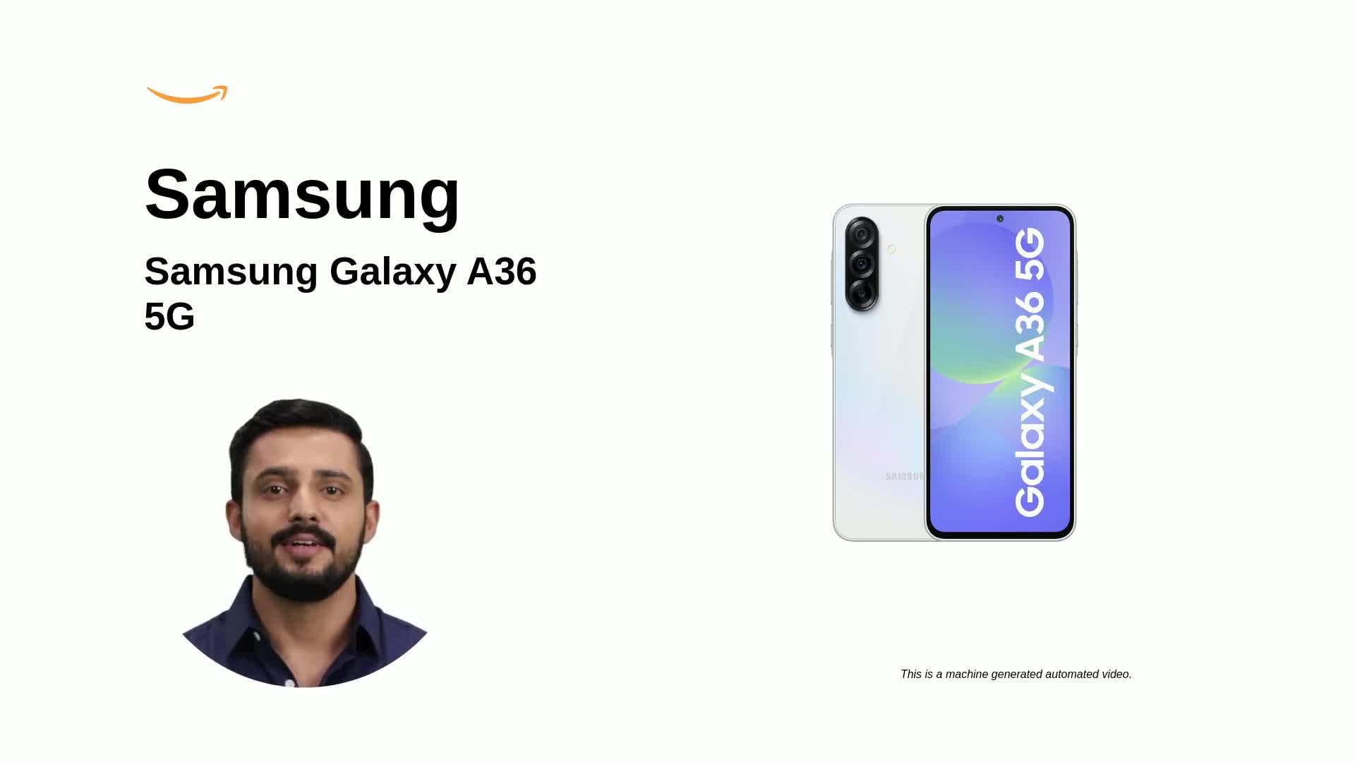 Samsung Galaxy A36 5G (Awesome White, 8GB, 128GB)