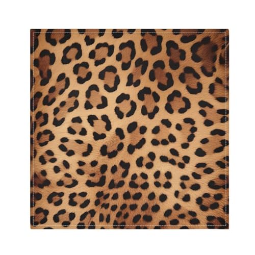 Servilletas de tela estampado leopardo set x4 50.5x50.5 cm miniatura 5