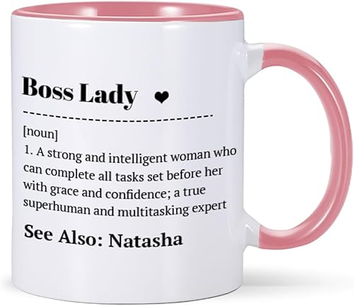 Regalos para jefa, taza personalizada para jefa, día del jefe, cumpleaños, Navidad, despedida de despedida, regalos de jubilación para mujer jefa,