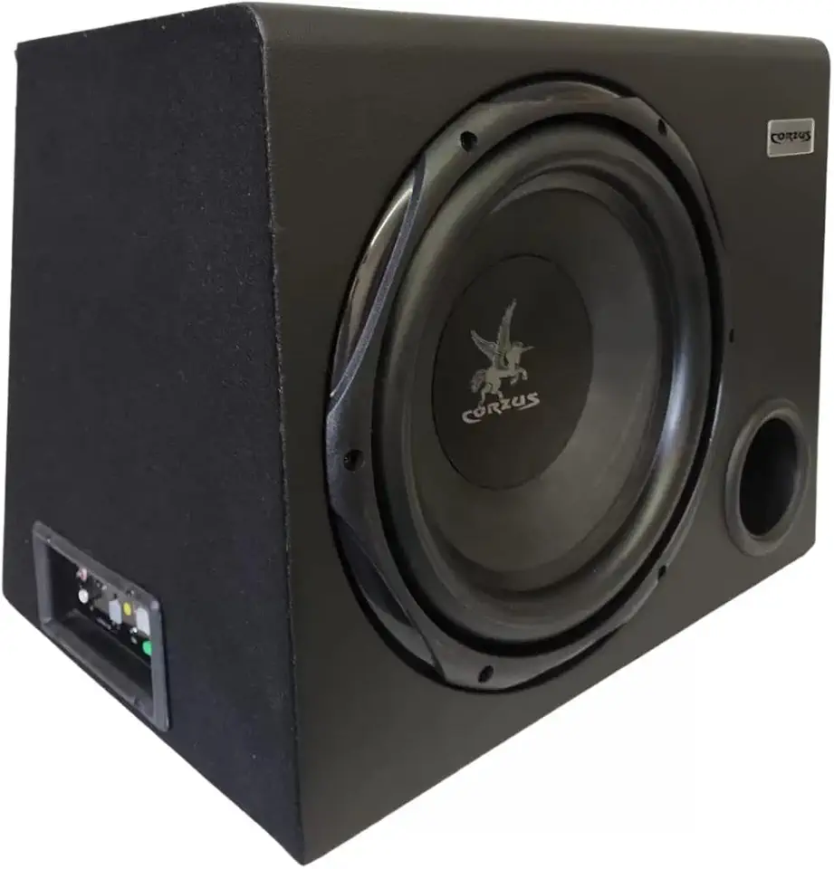 Caixa Subgrave Automotiva Amplificada Corzus CXS200 12" Universal, MDF, Subwoofer 12 polegadas, 200 Watts RMS