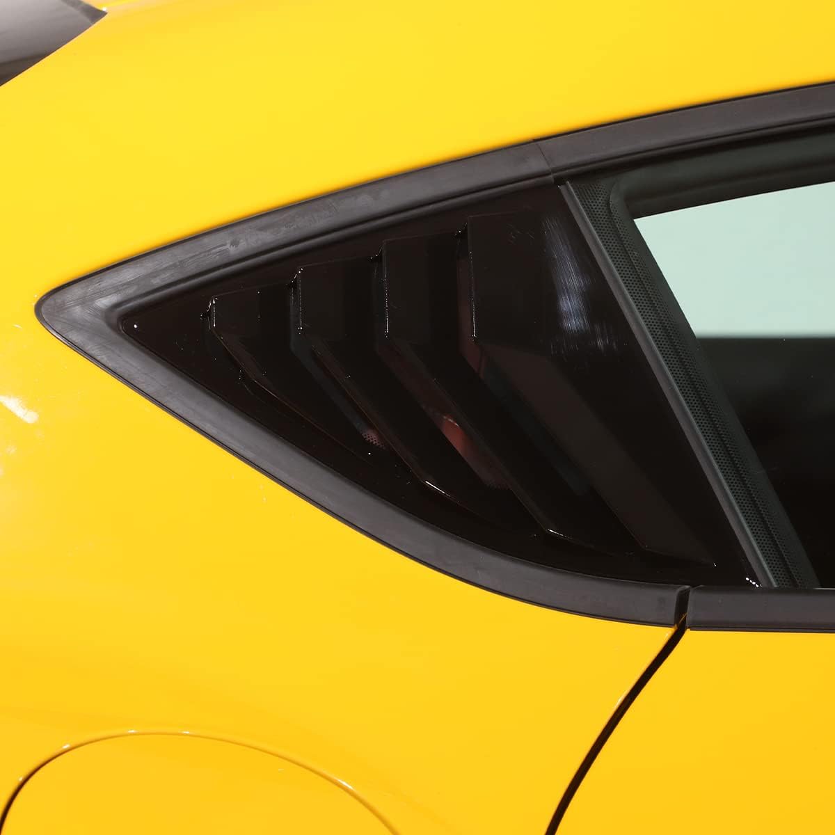 ABS Compatible with Toyota Supra GR A90 A91 MK5 2018 2019 2020 2021 2022 2023 2024 Rear Window Shutters Triangle Cover Trim Stickers (Black)