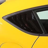 Vista 6 de ABS compatible con Toyota Supra GR A90 A91 MK5 2018 2019 2020 2021 2022 2023 2024 Cubierta triangular para persianas traseras (negro)