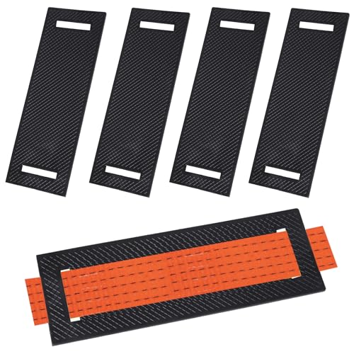 INTAKO CARGO_STRAP Edge Protector, Set of 4 Rubberized Load Securing Straps, 290 x 100 mm, Black