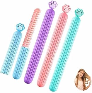 VALIDO Hair Comb Portable Travel Lovely Decorative Cartoon Hair Comb with Cover Easy to Carry for Travelling Multicolour Cartoon Hair Comb with Cover