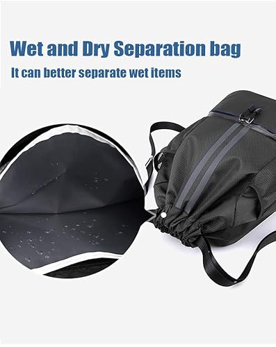 BROTOU Bolsa de Deporte para fútbol, Mochila con cordón, Ajustable, cordón, Bolsa de Gimnasio, Resistente al Agua, Bolsa de Deporte para Hombre, Mujer, niños y jóvenes - imagen 4