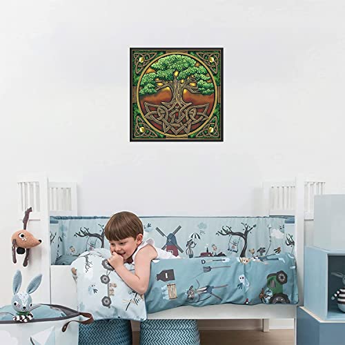 Tree Stamped Cross Stitch Kits, Counted Cross Stitch Kits For Adults Beginners,Arts And Crafts Embroidery Kits,Full Range Of Cross-Stitch Stamped Kits Needlecrafts For Home Wall Decor 11.7X11.7 Inch #TOP1