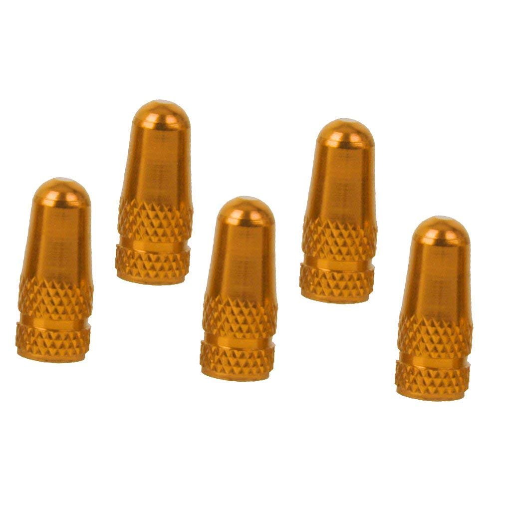 PULABO Aluminum Alloy Bicycle Buddha Wheel Rim Tire Air Valve Cap Dust Cover Replacement Parts 5 pcs Select All 7 Colors-Gold Durability Superiorâ€‚Quality and Creative Stylish