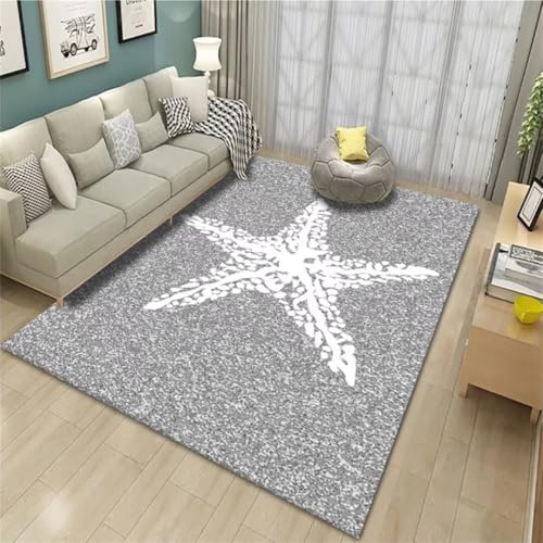 Tapis chambre garçon pentagramme gris 200x300cm isolant pour sol froid