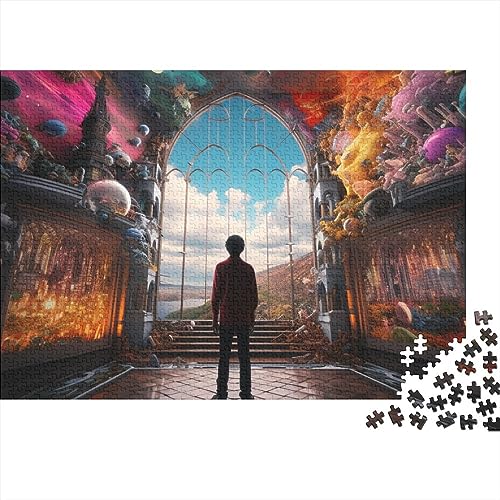 Puzzle Adulte 1000pcs Genius and Madness contre le Stress | Idée Déco Bois 75x50cm