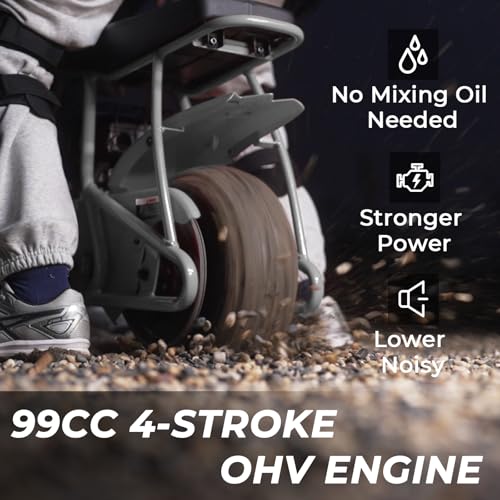 Image of FRP Mini Dirt Bike GMB100, 99 CC Gas Powered 4 Stroke 3HP, Off Road for Kids and Adult, Trail Bike Up to 28 Mph, Weight Support Up to 220 LBS (Gray)