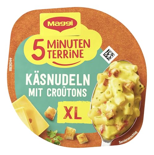 MAGGI 5 Minuten Terrine XL Käsenudeln mit Croutons, leckeres Fertiggericht, Instant Nudeln, 8er Pack (8 x 87g) – Bild 6