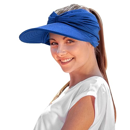 Visera solar para mujer con ala ancha ajustable miniatura 1