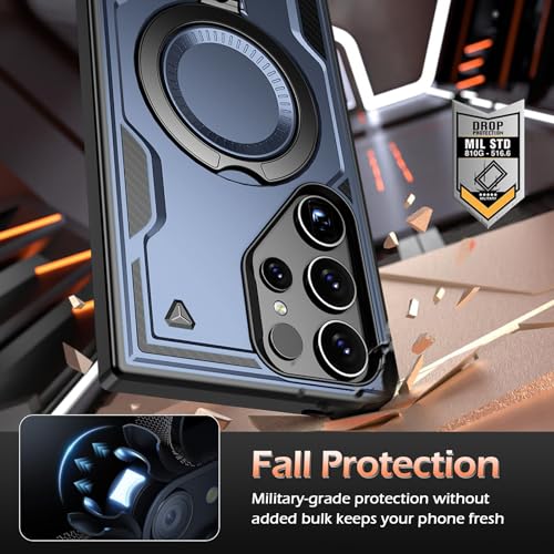 Image of for Samsung Galaxy S24 Ultra Case Magnetic with stand, with Mag-Safe, with Screen Protector, Wireless Charging, Shockproof for Samsung S24 Ultra 5G Phone Case, Ring Holder Cover, for Samsung S24 Ultra