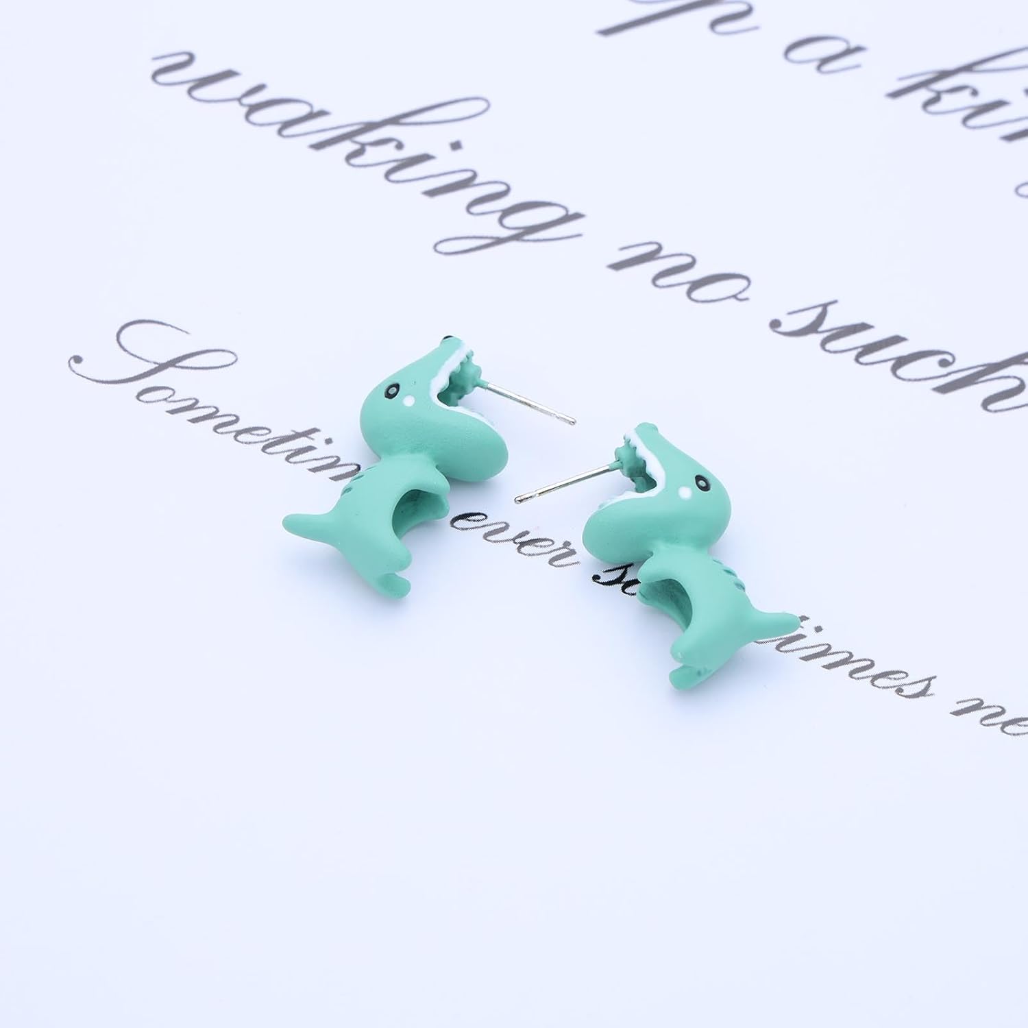 Andelaisi Boho Cute Animal Bite Earrings Vintage 3D Clay Earrings Animal Dog Funny Earrings Cartoon Biting Ears Stud Earrings 3D Handmade Polymer Clay Earring for Women(Yellow) - Image 6