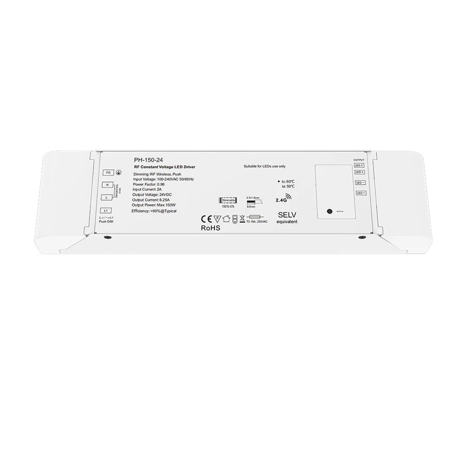 Transformateur de puissance pilote LED 24V 150W variable tension constante