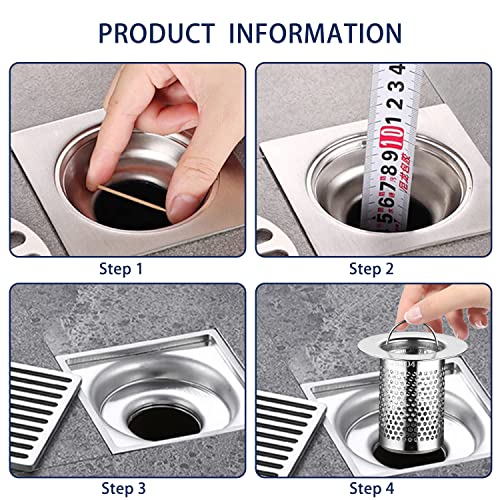 Schnellablauf Duschabdeckung Mit Haarreiniger - Moderner Bodenablauf 115mm