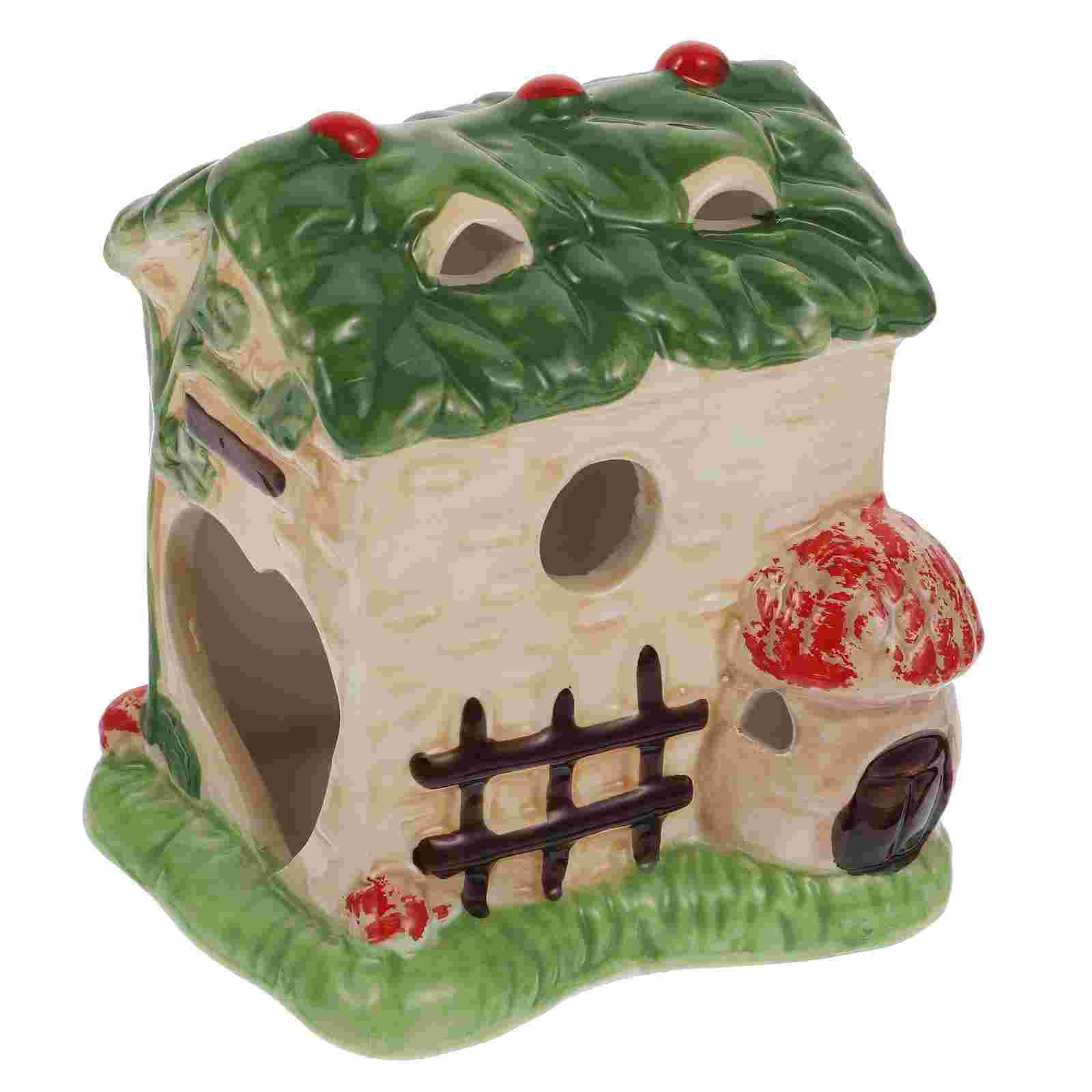 Klatki dla zwierząt Chomik ceramiczny dom kryjówka klatka dla zwierząt fajne akcesoria szynszyla łóżko króliczka kryjówki chata siedlisko łóżka domy do spania