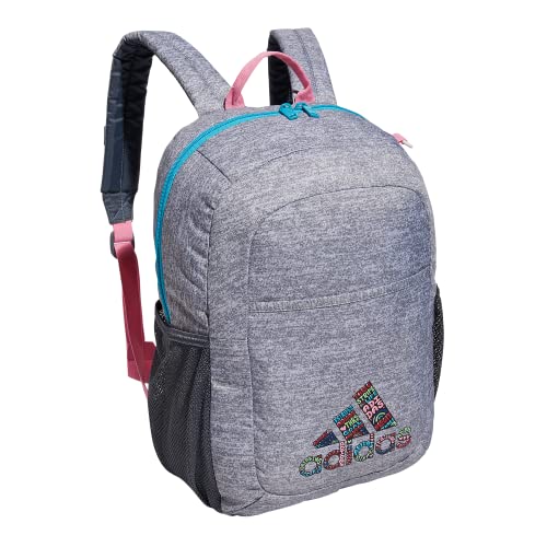 adidas Mochila pronta descontinuada, Cinza jérsei/azul ciano sinal/rosa Bliss, One Size, Mochila pronta descontinuada
