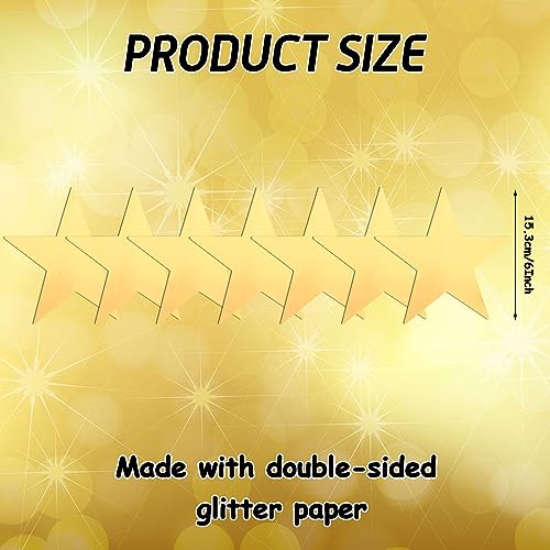 Uoeo Pacote com 300 Recortes de Estrelas Douradas para Decoração de Quadro de Avisos, Decorações de