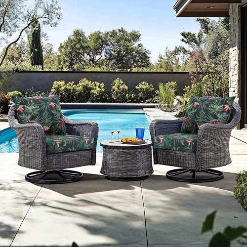 Image of Favoyard Outdoor Deep Seat Patio Cushions Set, 24 inch x 24 inch, Rainproof, Garden