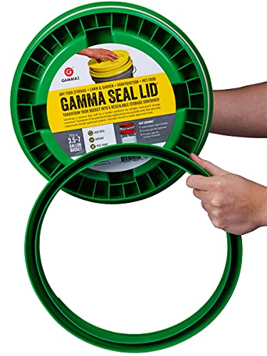 Gamma Seal Lids: Turn any standard utility bucket into an airtight storage container; Great for storing pet food, livestock feed, charcoal, smoke chips and more; Fits 3 1/2 to 7 gallon buckets