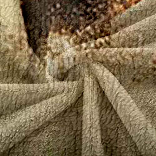 Couverture canapé anti-froid en microfibre douce cheval brun 3D - 5