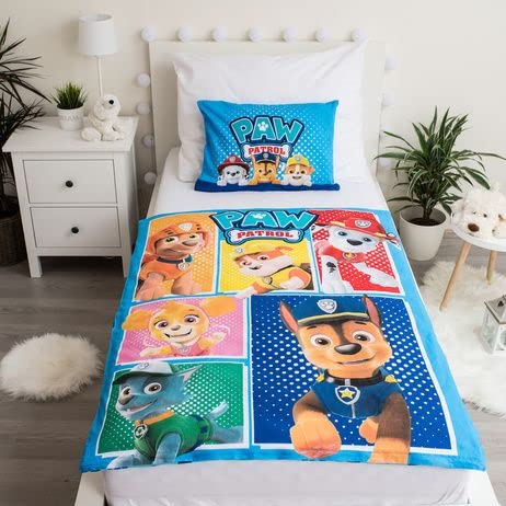 Tema Skye Everest Set Biancheria Letto Paw Patrol Per Bambina - Copripiumino 135x200 Cm + Federa 80x80 Cm, Cotone, Doppia Faccia Con Skye E Everest Tema Skye Everest Set Biancheria Letto Paw Patrol Per Bambina - Copripiumino 135x200 Cm + Federa 80x80 Cm, Cotone, Doppia Faccia Con Skye E Everest