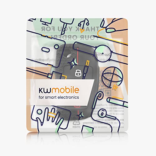 kwmobile autosleutel hoesje compatibel met Audi 3-knops autosleutel - Autosleutel behuizing in zwart/rood - Afbeelding 8