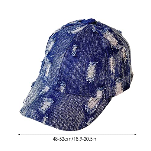 beisebol brim,Chapéu clássico brim baixo perfil - Chapéu jeans macio com proteção solar, beisebol pe