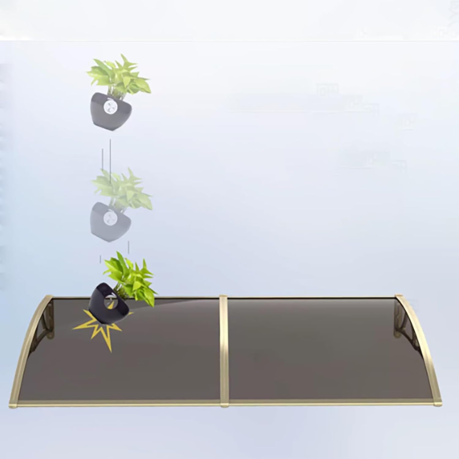 Polycarbonate Window Door Awning Canopy, Window Door Awning Canopy, Door Window Awning Exterior, Patio Awning Canopy Window Door Cover for UV Rain Snow Sunlight Protection (Color :