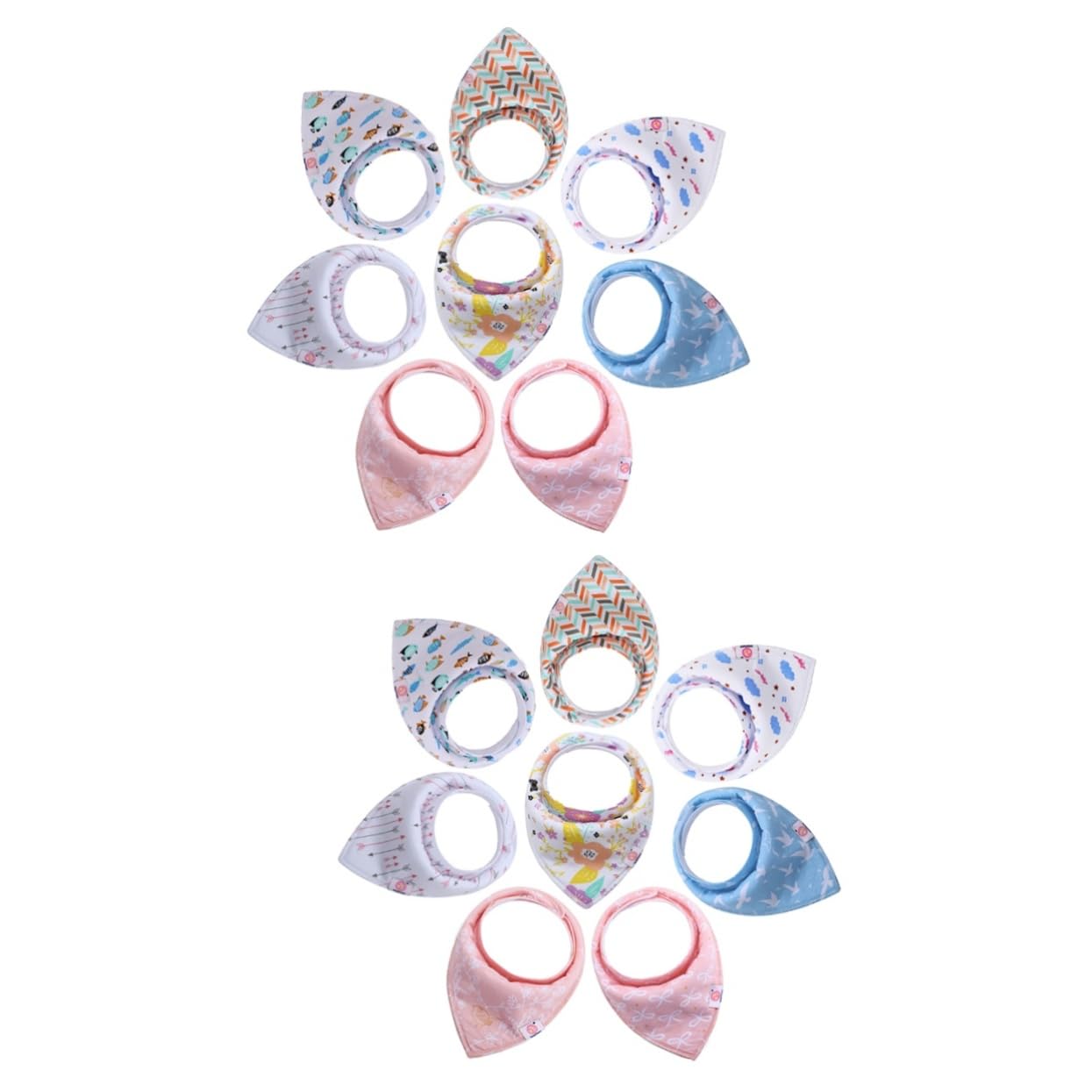 TOYANDONA 16piezas Bibs De Bandana Para Bebés Algodón y Absorbente Mantiene Seco Tu Niño Niña Dentición y Alimentación Diseños Modernos Para Niño Niña y Niñas