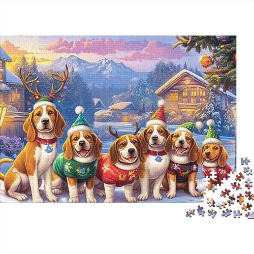 Rompecabezas de Beagle de 1000 piezas, entretenimiento creativo para tardes en familia