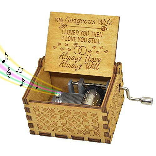 Sooye Hand Crank Music Box for Wife Unique Gifts for Wife, Play The