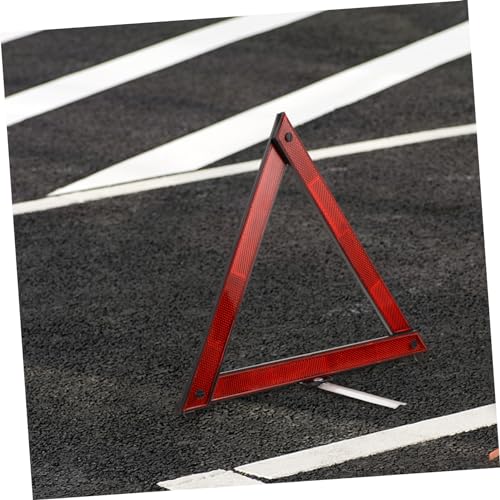Triangle de signalisation Amosfun lot de 4 ensembles de sécurité en plastique ABS néon - 6
