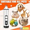Dog Nail Trimmers Ultra Quiet Electric Pet Dog Nail Clippers Cat Nail Clipper with Led Lights Nail Grinder High Speed Nail File Electric Clippers for Grooming Small, Medium,Large Dogs and Cats (white) #5
