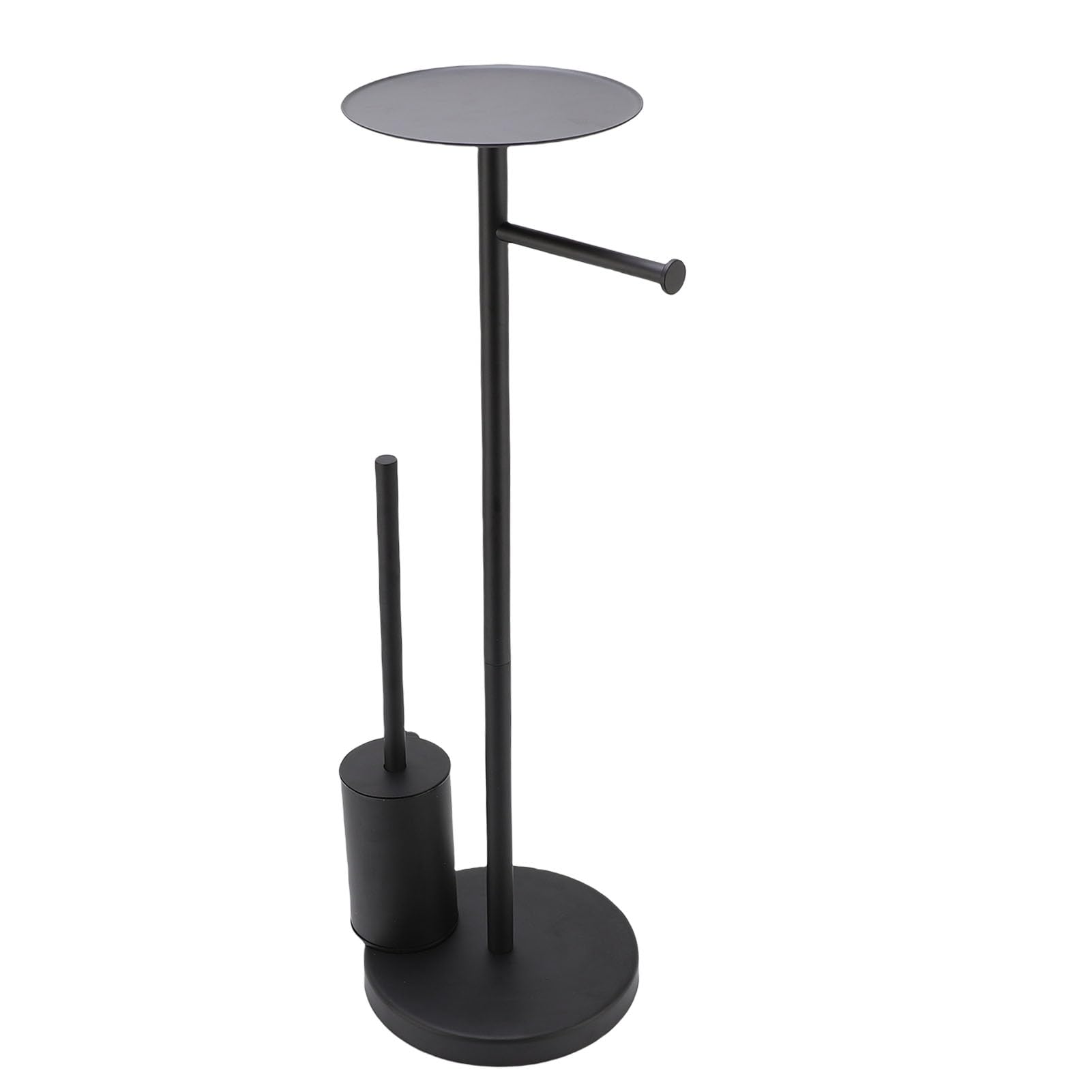 Naroote Stojak na Papier Toaletowy ze Stali Nierdzewnej, Solidny Stojak na Papier Toaletowy, Górna Taca, Szczotki, Idealny do Domowej łazienki, Kuchni, średnica 20 Cm, wysokość 14 Cm
