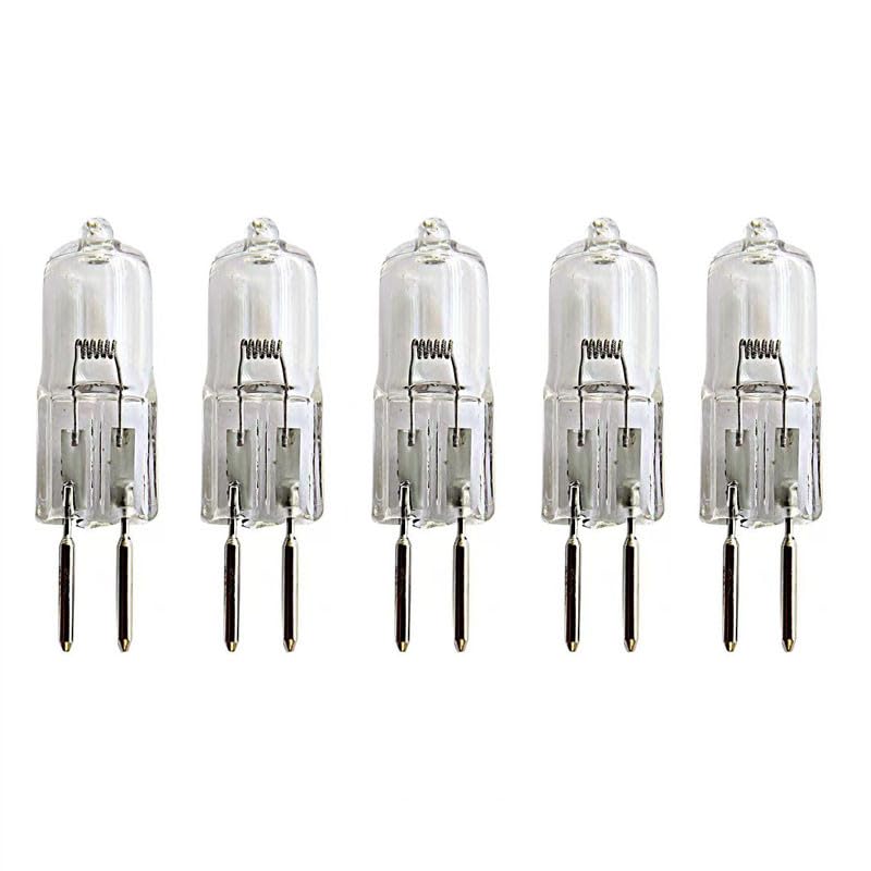 JZLBBC 5Pcs 35W 50W 24V G5.3 Halogen Bulbs Dimmable Halogen Light Bulbs GU5.3 Bi-pin Base Clear Capsule Lamp for Cooking Lighting Crystal Chandeliers Track Lighting,50W