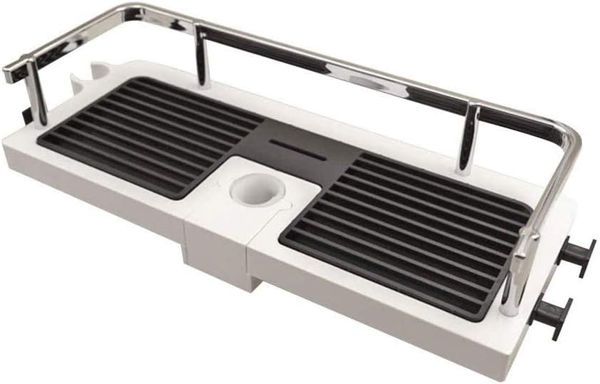 Bathroom Kitchen Plastic Shower Room Wall Rack Soap Sponge Lifting Rod