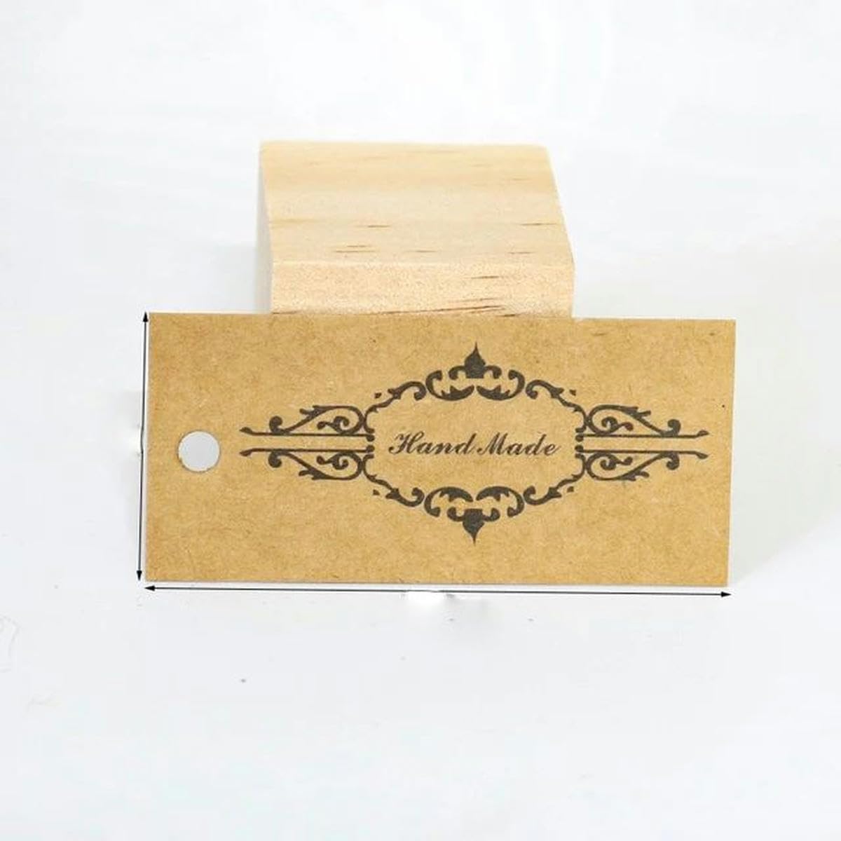 300 Stück Kraft-Geschenkanhänger, handgefertigt, Dankeschön-Hängeanhänger, Hochzeit, Party, Geschenkbox, Verpackung, Etiketten, DIY-Dekoration, Nähen, Kleidungsanhänger, handgefertigt