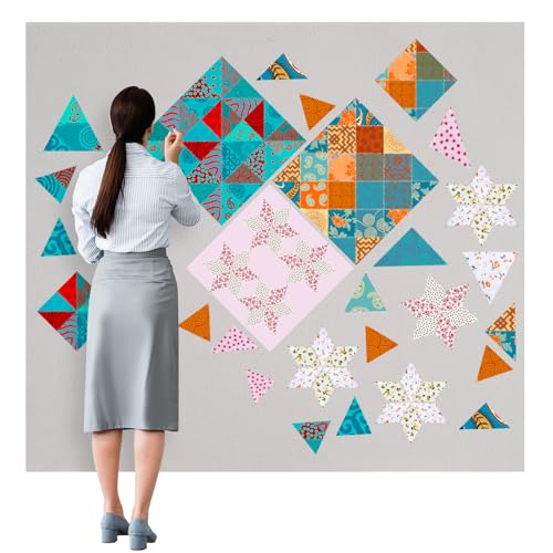 Image of Buryeah 1 Pcs Quilt Design Wall Fabrics 72 x 60 Inches, No Grid, Gray