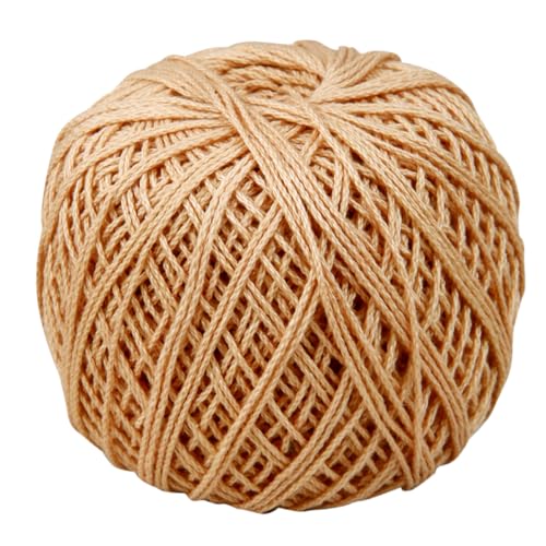 Image of Prapti Handicrafts 3Ply Cotton Crochet And Knitting Thread Yarn For Craft Project Combo Of 3, Beige - 150 Grams