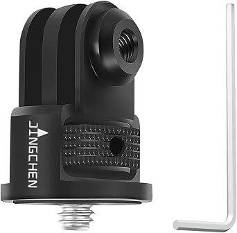 JINGCHEN Aluminum 1/4"-20 Tripod Mount Adapter for Action Cameras