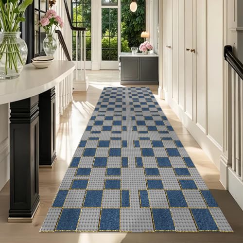 Alfombra de pasillo de 90x140 cm lavable con base antideslizante 2