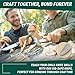 BeaverCraft Kids Boy Scout Knife - Whittling Knives for Kids - Safe Kid Knife with Rounded Tip & Sheath - First Bushcraft Knives for Boys 8-12 BSH Kid