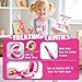 ULOVEME Kids Dentist Play Set Pink with Braces /Removable Teeth /Retainer - Doctor Kit for Toddlers 3-5 - Educational Toys for 4+ Year Old Girls - Pretend Play Toy for Ages 5-7 (Fushia)