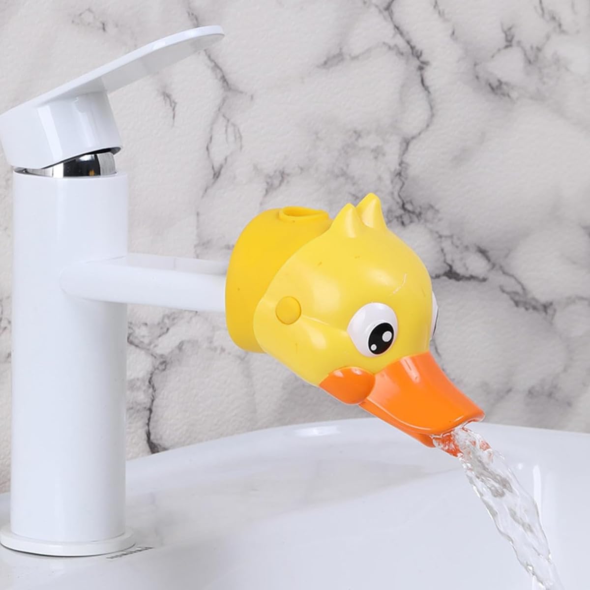 Extension de Robinet pour Enfants,Lot de 2 Prolongateurs de Robinet en Forme de Petit Canard Jaune, Rallonge de Lavabo pour Salle de Bain, Accessoire pour Faciliter Lavage des Mains des Tout-Petits