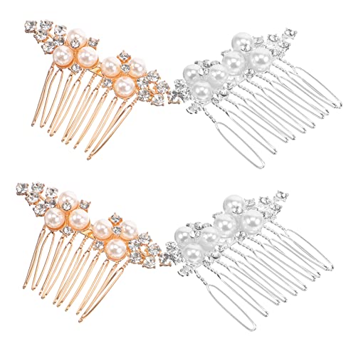 FRCOLOR 8 Peças pente de flores de pérola acessórios de cabelo para noiva pente de cabelo acessórios