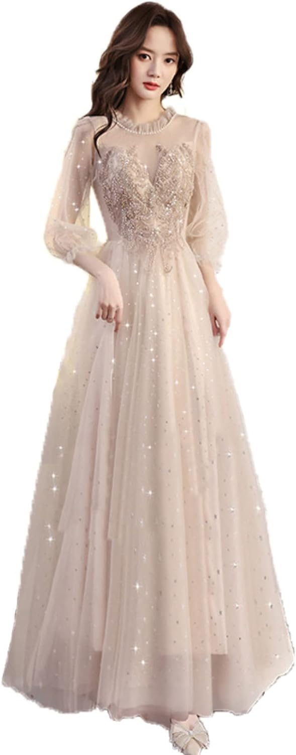 パールに花柄に裾のラインがオシャレで可愛い イブニングドレス パール