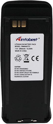 PMNN4066A PMNN4077C - Batería de iones de litio de 2600 mAh compatible con Motorola XPR6350 XPR6550 XPR6380 XPR6580 XPR6500 DP3400 DP3600 DGP4150